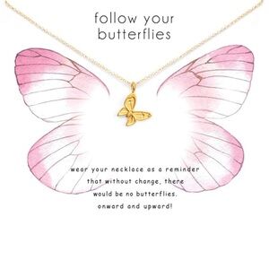 Butterfly Pendant Necklace NWT